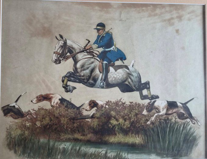 Francique Rebour. chasse à courre