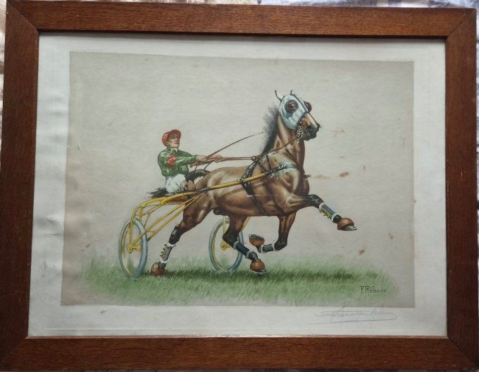 Francisque Rebour. Trot attelé