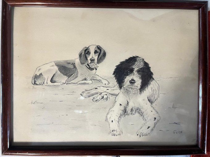 2 chiens de chasse de Fliss