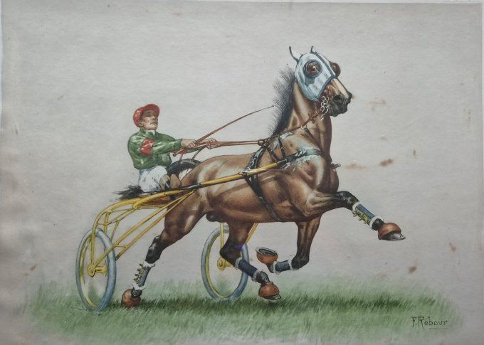 Francisque Rebour. Trot attelé