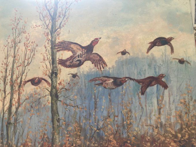 Tableau Scène de chasse peinture à l huile
