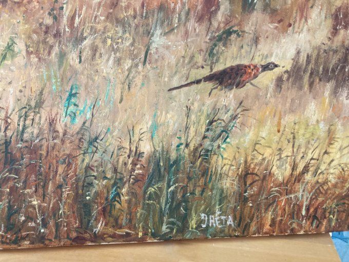 Tableau Scène de chasse peinture à l huile