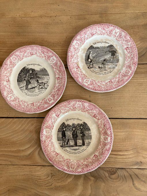 Assiette chasse parlante Saint Amand