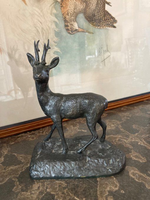 Bronze Chevreuil à l écoute