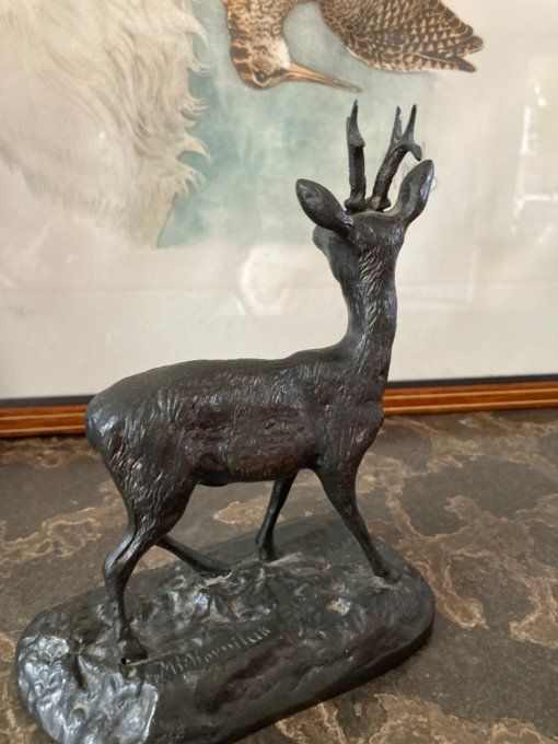Bronze Chevreuil à l écoute