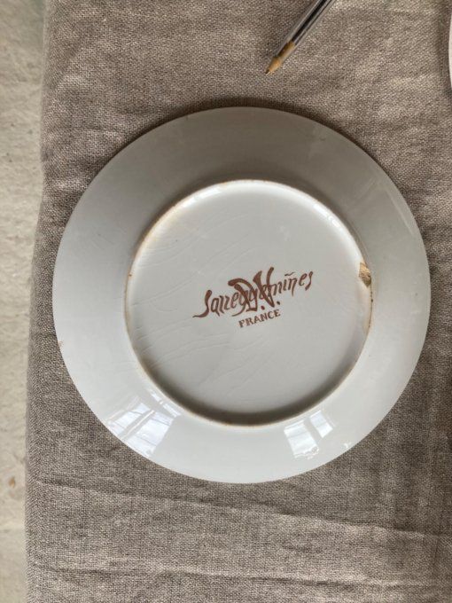 2 assiettes Sarreguemines : Chasse aux faisans et chasse aux lapins