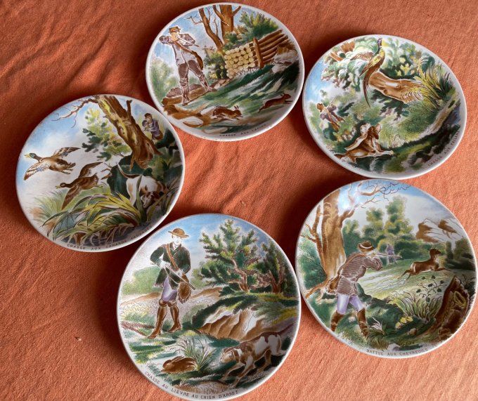 5 assiettes Sarreguemines 