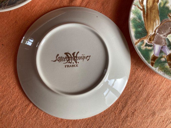5 assiettes Sarreguemines 