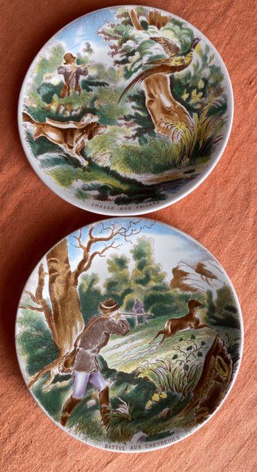 5 assiettes Sarreguemines 