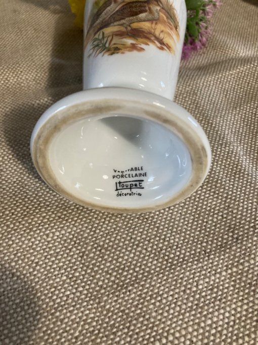 Ensemble assiettes  et massagran faisans, porcelaine de limoges