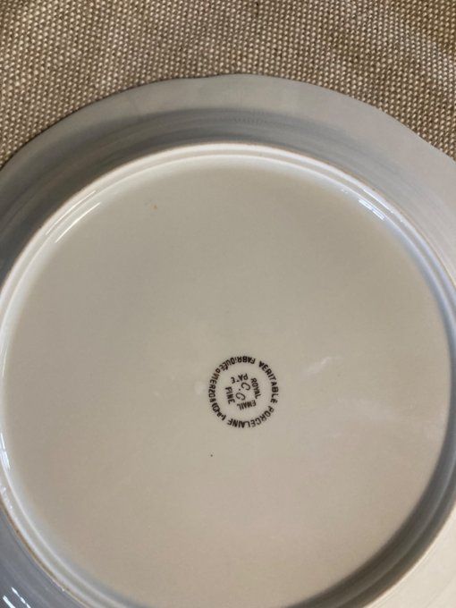 Ensemble assiettes  et massagran faisans, porcelaine de limoges