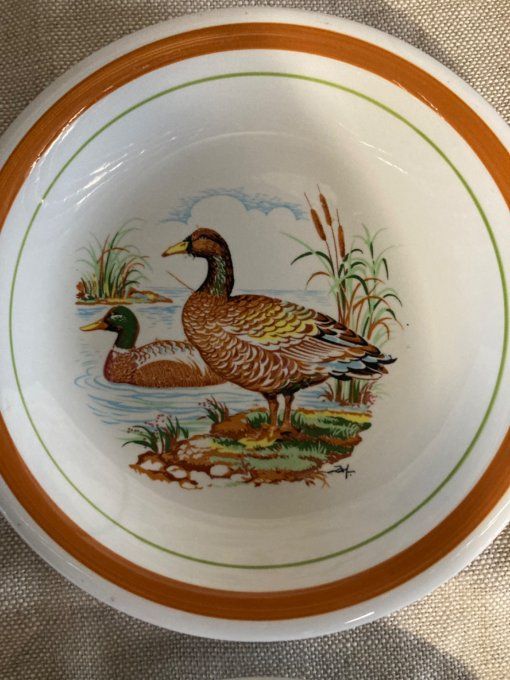 La Primula : 2 assiettes italienne a décors de lapin et canard