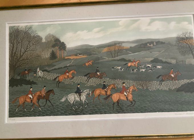 Vincent Haddelsey. Scène de chasse à courre.