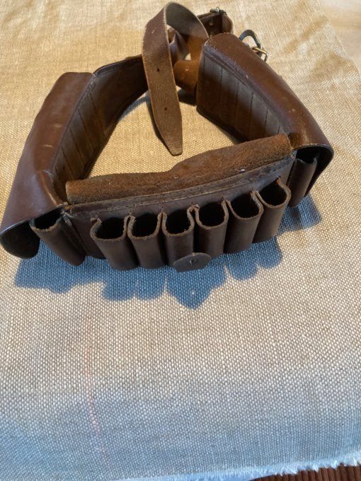 Cartouchière en cuir marron