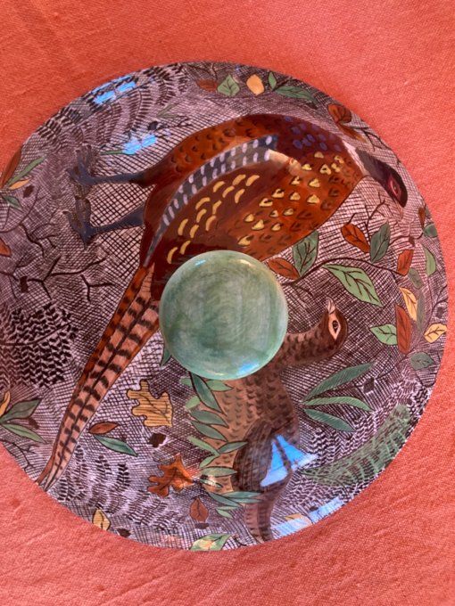 Gien modèle Rambouillet, le légumier à décor de Bécasse et faisan 