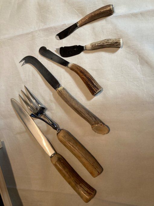 Couteaux à beurre manche en bois de chevreuil