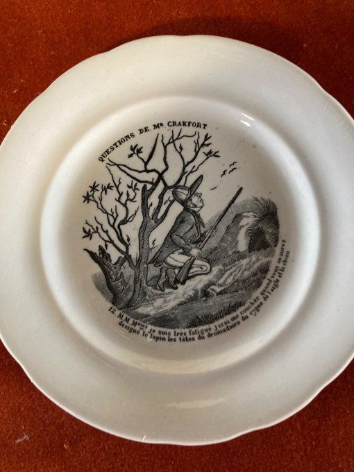 Assiette humoristique. Questions de MR Crakfort n°12