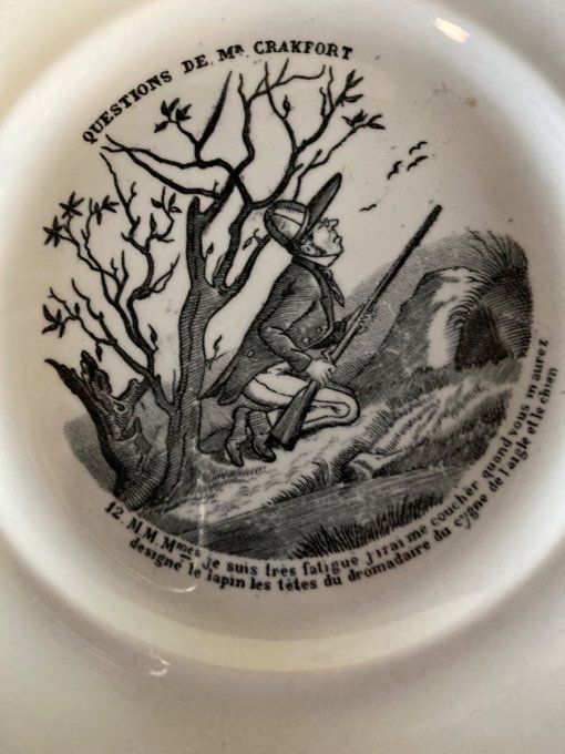 Assiette humoristique. Questions de MR Crakfort n°12