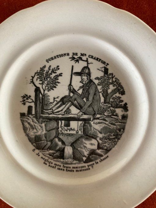 Assiette humoristique Questions de MR Crakfort n°8