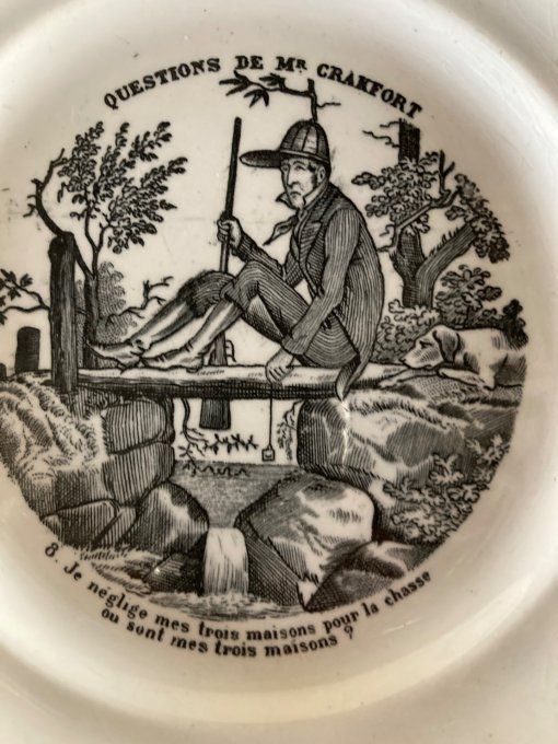 Assiette humoristique Questions de MR Crakfort n°8