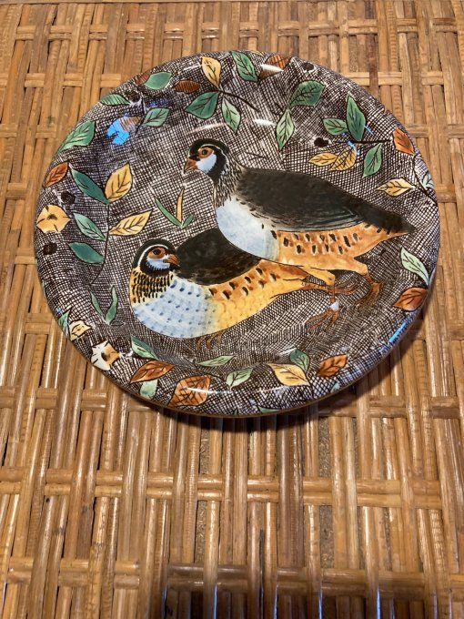 Gien Rambouillet   Vide poche décor de perdrix