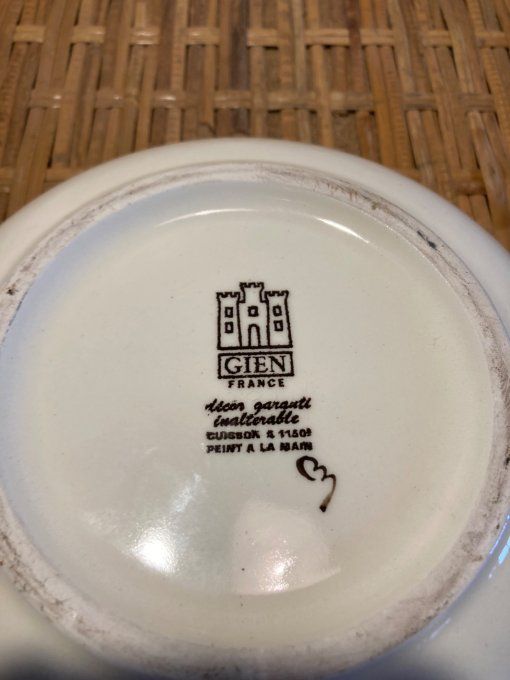 Gien Rambouillet   Vide poche décor de perdrix