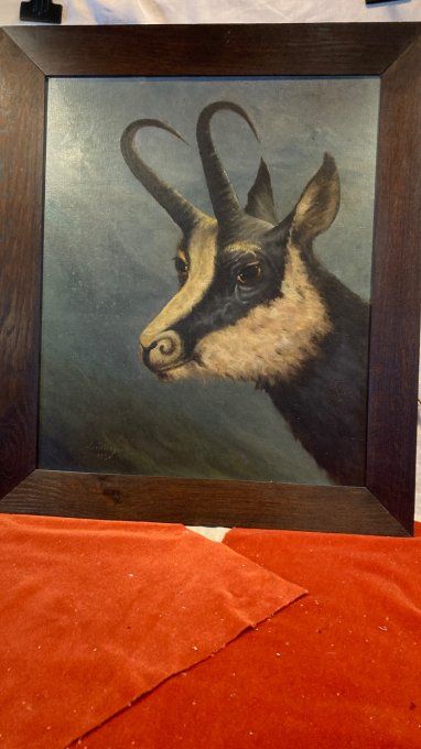 Peinture Chamois signé Leinberger 1930