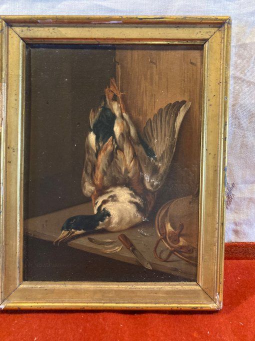 Nature morte canard Peinture sur carton