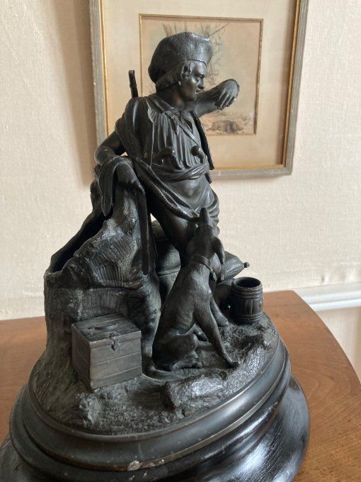 Régule : Chasseur et son chien