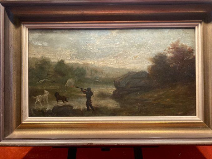 Scène de chasse dans le marais