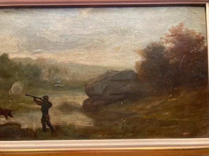 Scène de chasse dans le marais