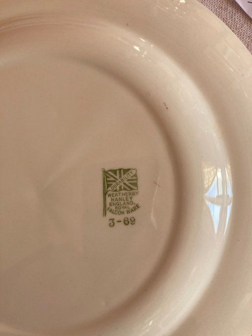 3 assiettes en porcelaine anglaise à décor de becasse, perdreaux et faisans