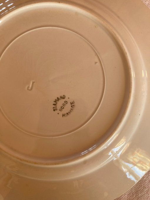 9 assiettes à dessert en porcelaine St Amand : chasse à courre