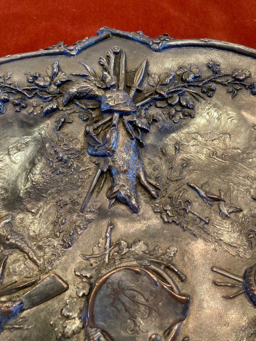 Vide poche en  bronze argenté