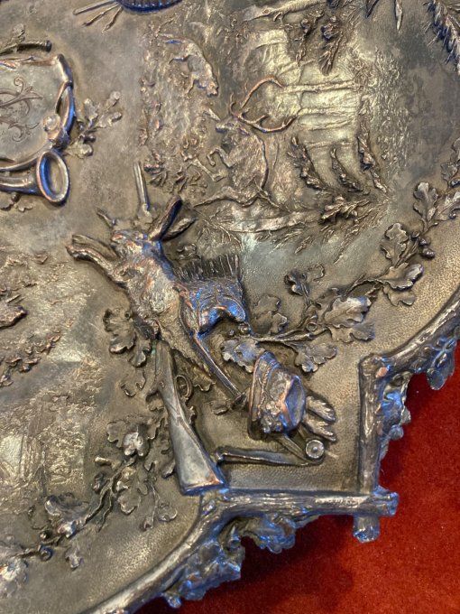 Vide poche en  bronze argenté