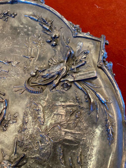 Vide poche en  bronze argenté