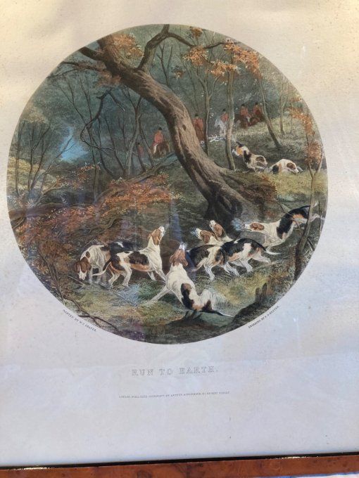 Gravure Anglaise ronde gravées par Hester Run to Earth