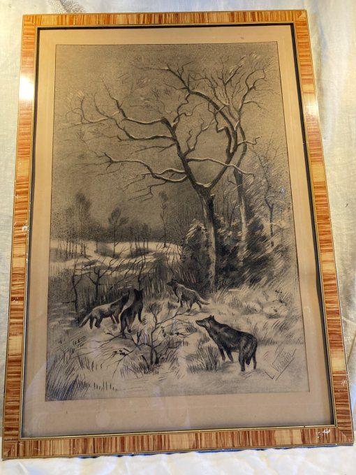 Les loups dans la neige de L.Vertadier