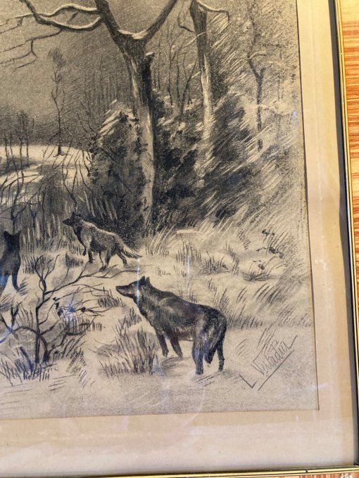 Les loups dans la neige de L.Vertadier