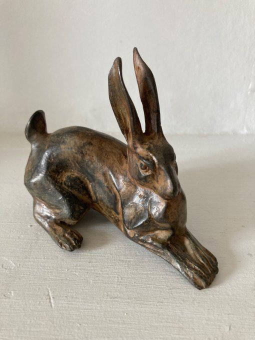 Bronze Pierre Chenet «  lievre allongé »