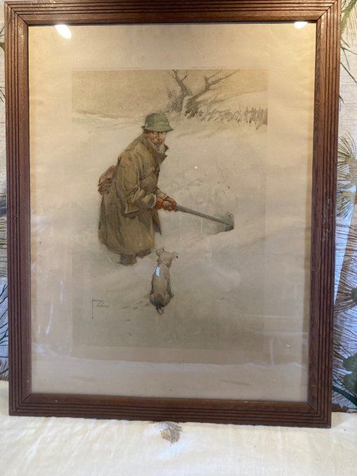Estampe en couleur The Gold Hunt de Lawson Wood 