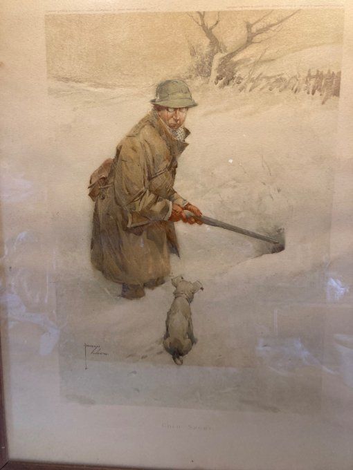 Estampe en couleur The Gold Hunt de Lawson Wood 