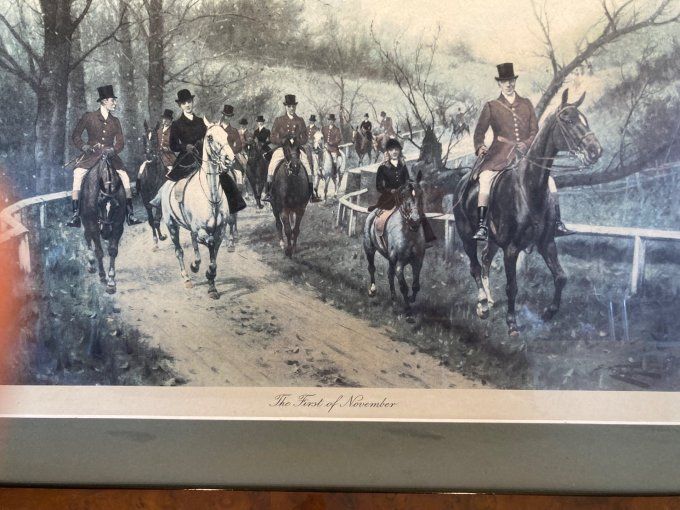 Lithographie Chasse à courre