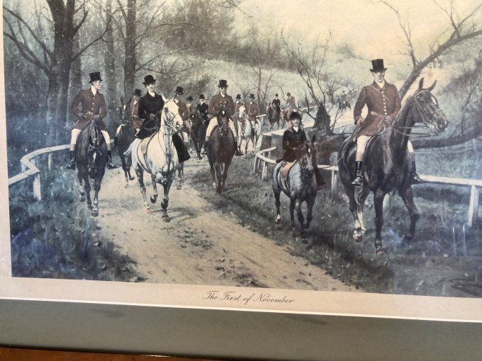 Lithographie Chasse à courre