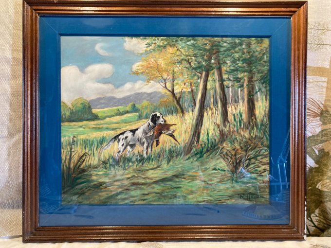 Deux faisans de R Haye pastel