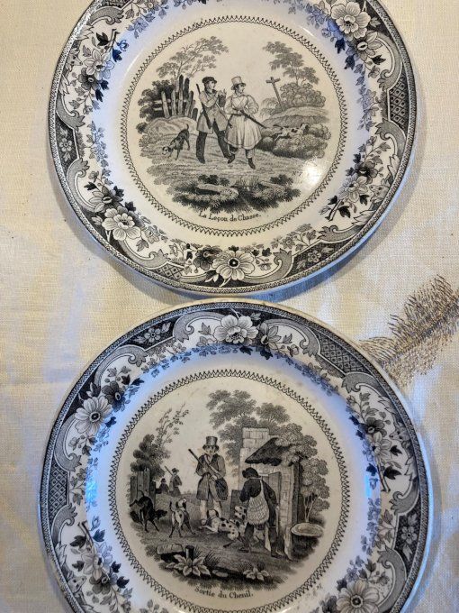 7 assiettes humoristiques Louis Lebeuf