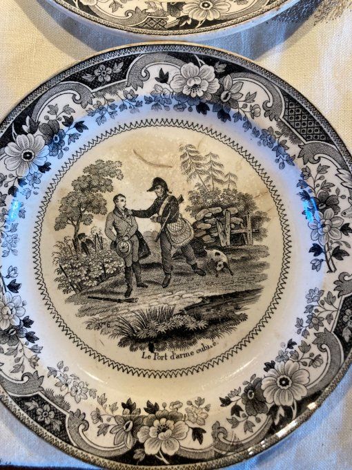 7 assiettes humoristiques Louis Lebeuf