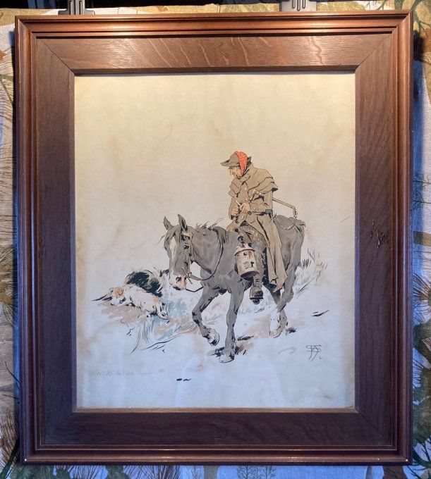 École anglaise, lithographie, Old are the hearth stopper 