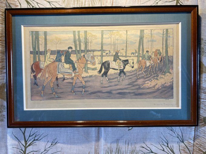 Maurice Taquoy. Chevaux à l entraînement