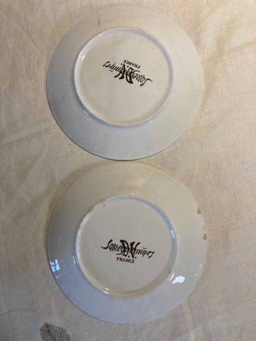 5 assiettes parlantes Benjamin Rabier. Sarreguemines